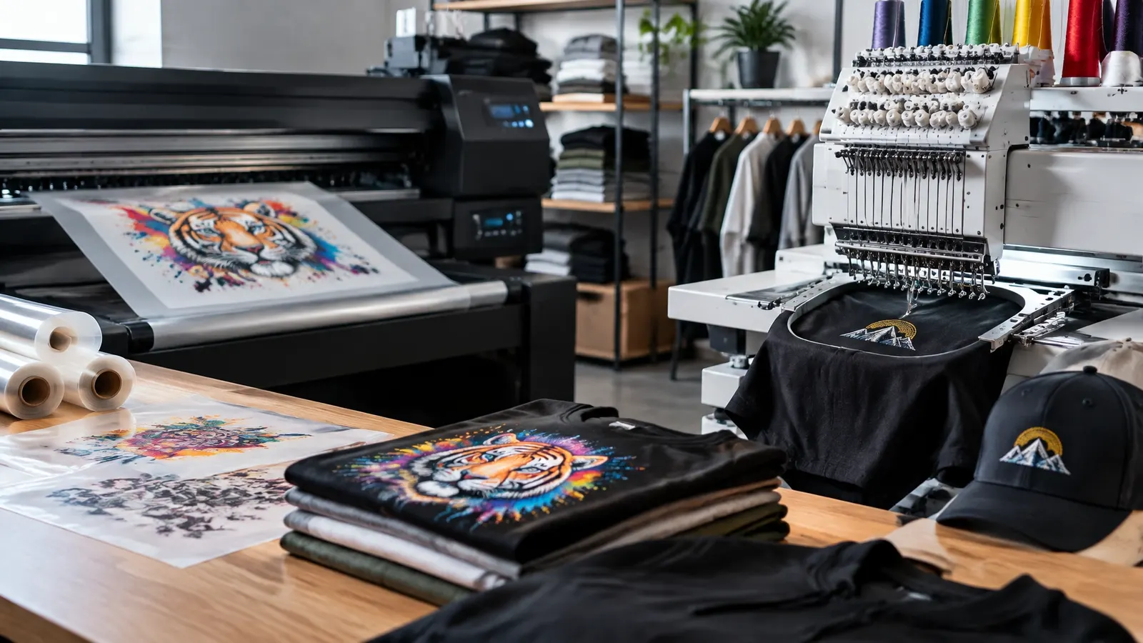 Custom printed and embroidered workwear ready for a small business team